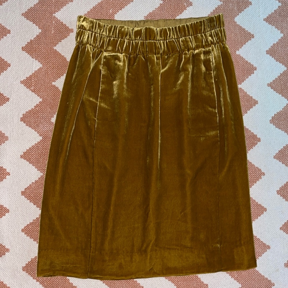 J. Crew Velvet Skirt